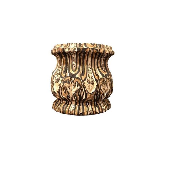 Vintage NEW ZEALAND MAMUKA NATURAL PONGA WOOD TREE FERN ART VASE - Picture 4 of 15